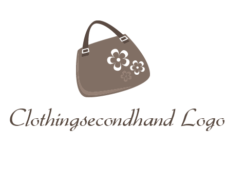 ladies hand purse incorporate with flower logo