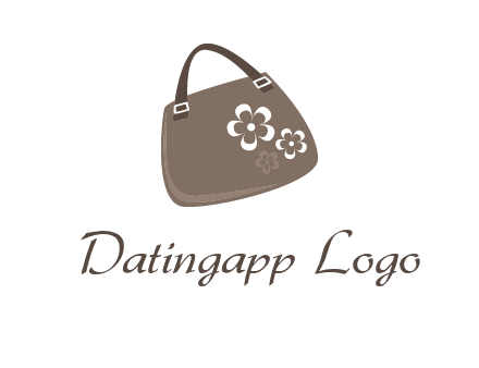 ladies hand purse incorporate with flower logo
