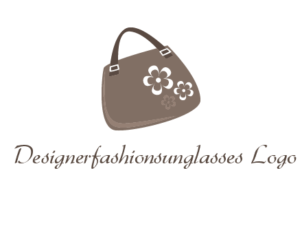 ladies hand purse incorporate with flower logo