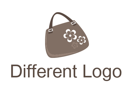 ladies hand purse incorporate with flower logo