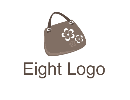 ladies hand purse incorporate with flower logo