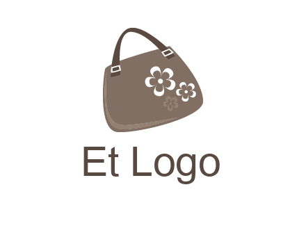 ladies hand purse incorporate with flower logo