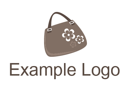 ladies hand purse incorporate with flower logo