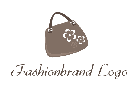 ladies hand purse incorporate with flower logo