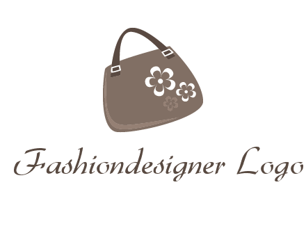 ladies hand purse incorporate with flower logo
