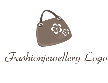 ladies hand purse incorporate with flower logo