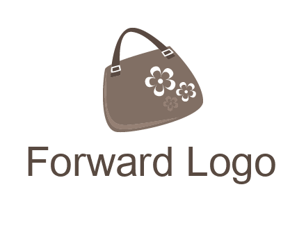 ladies hand purse incorporate with flower logo