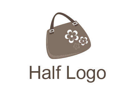ladies hand purse incorporate with flower logo