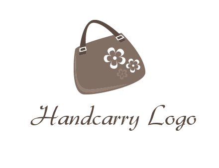 ladies hand purse incorporate with flower logo