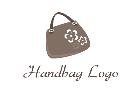 ladies hand purse incorporate with flower logo