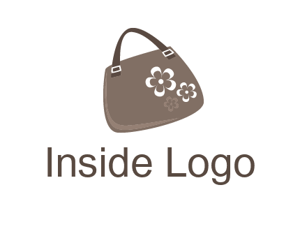 ladies hand purse incorporate with flower logo