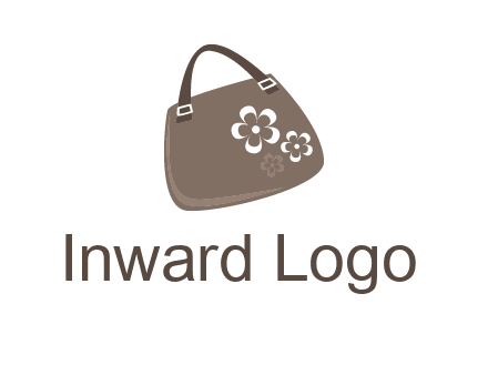 ladies hand purse incorporate with flower logo