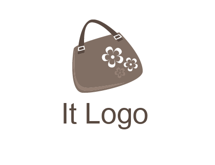 ladies hand purse incorporate with flower logo