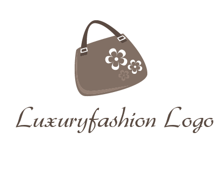ladies hand purse incorporate with flower logo
