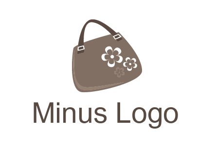 ladies hand purse incorporate with flower logo