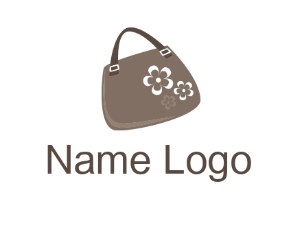 ladies hand purse incorporate with flower logo