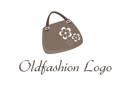 ladies hand purse incorporate with flower logo