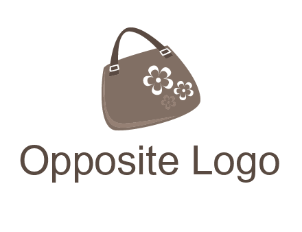 ladies hand purse incorporate with flower logo