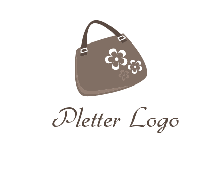 ladies hand purse incorporate with flower logo