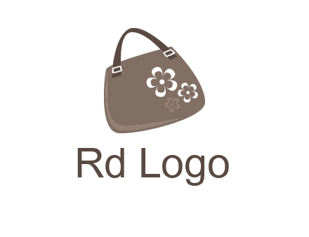ladies hand purse incorporate with flower logo