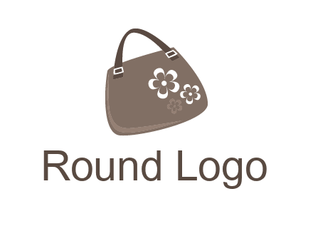 ladies hand purse incorporate with flower logo
