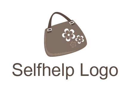 ladies hand purse incorporate with flower logo