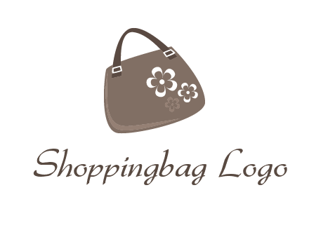 ladies hand purse incorporate with flower logo