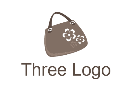 ladies hand purse incorporate with flower logo