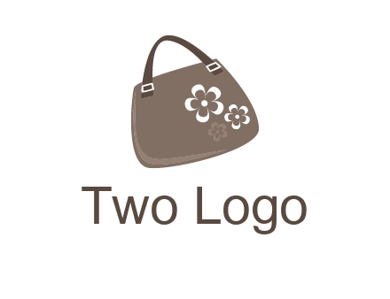 ladies hand purse incorporate with flower logo