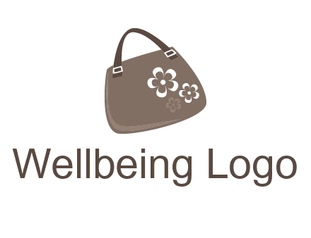 ladies hand purse incorporate with flower logo