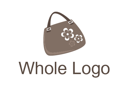 ladies hand purse incorporate with flower logo