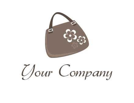 ladies hand purse incorporate with flower logo
