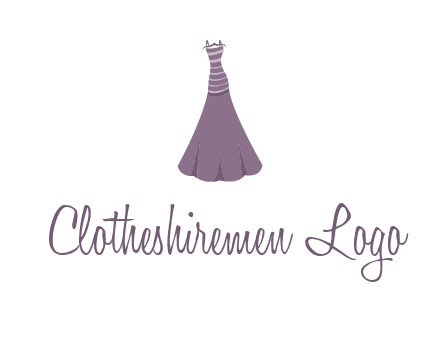 modern girl cloth with stripe logo
