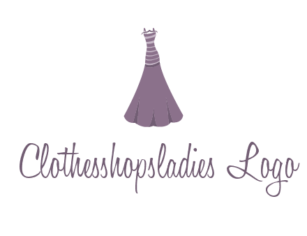 modern girl cloth with stripe logo