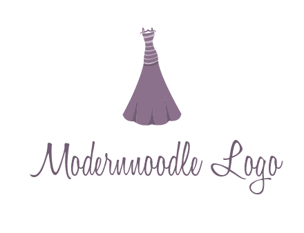 modern girl cloth with stripe logo