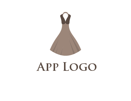 fashionable girl dress logo
