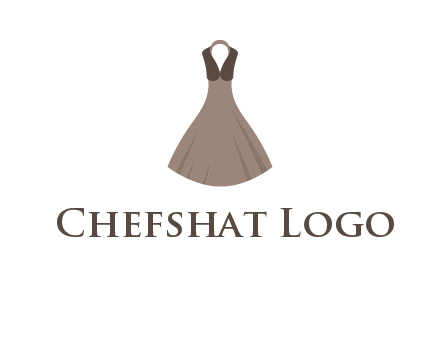 fashionable girl dress logo