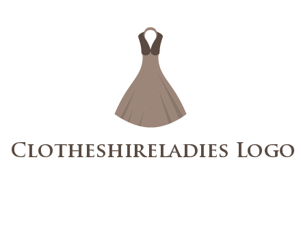 fashionable girl dress logo