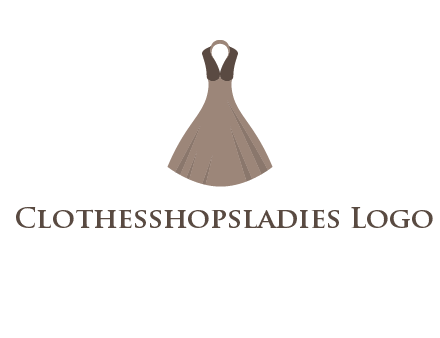 fashionable girl dress logo