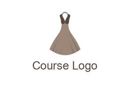 fashionable girl dress logo
