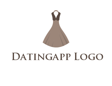 fashionable girl dress logo