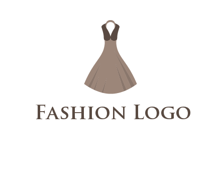 fashionable girl dress logo
