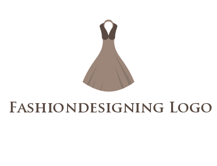 fashionable girl dress logo