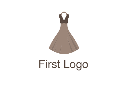 fashionable girl dress logo