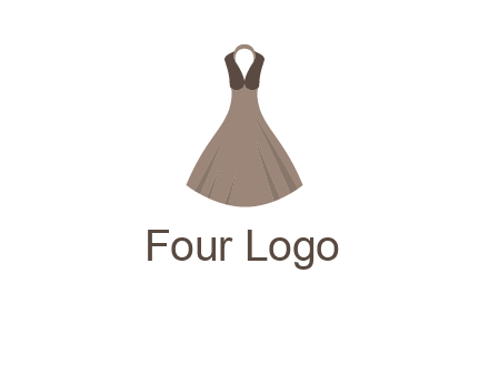 fashionable girl dress logo
