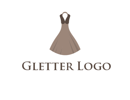 fashionable girl dress logo
