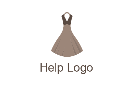 fashionable girl dress logo