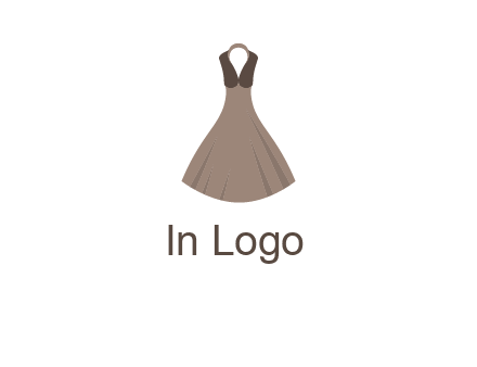 fashionable girl dress logo