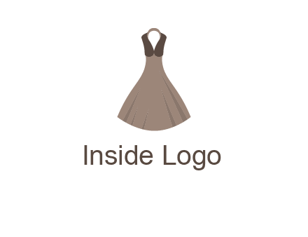 fashionable girl dress logo