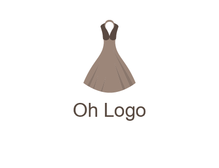 fashionable girl dress logo